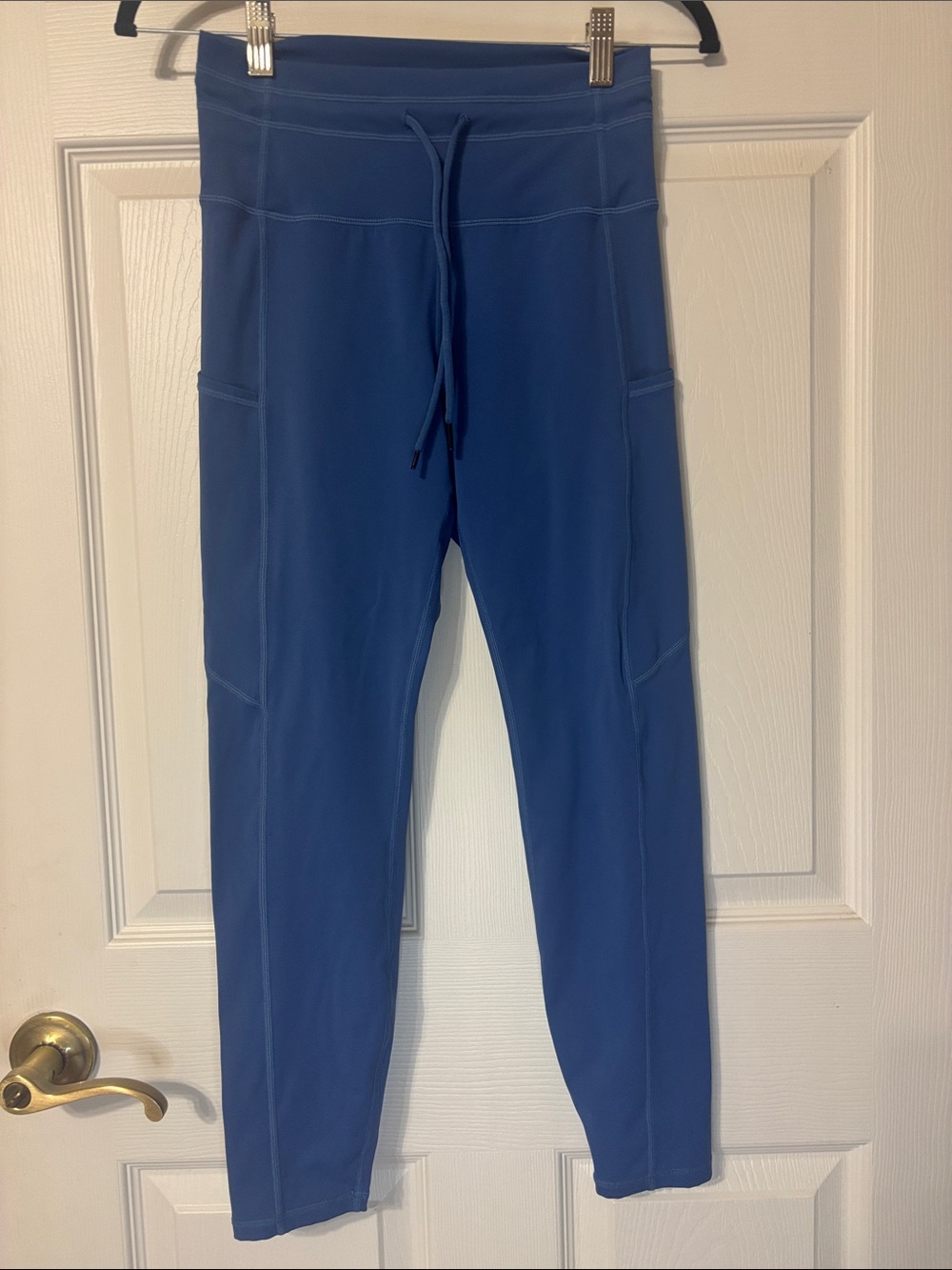 ZYIA Steel Blue Drawstring Leggings with Side Pockets